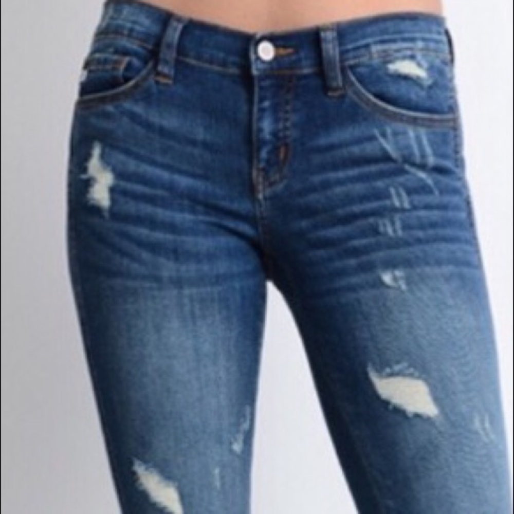 HP🎉KanCan Jeans Size 3 Distress split ankle - Picture 4 of 7